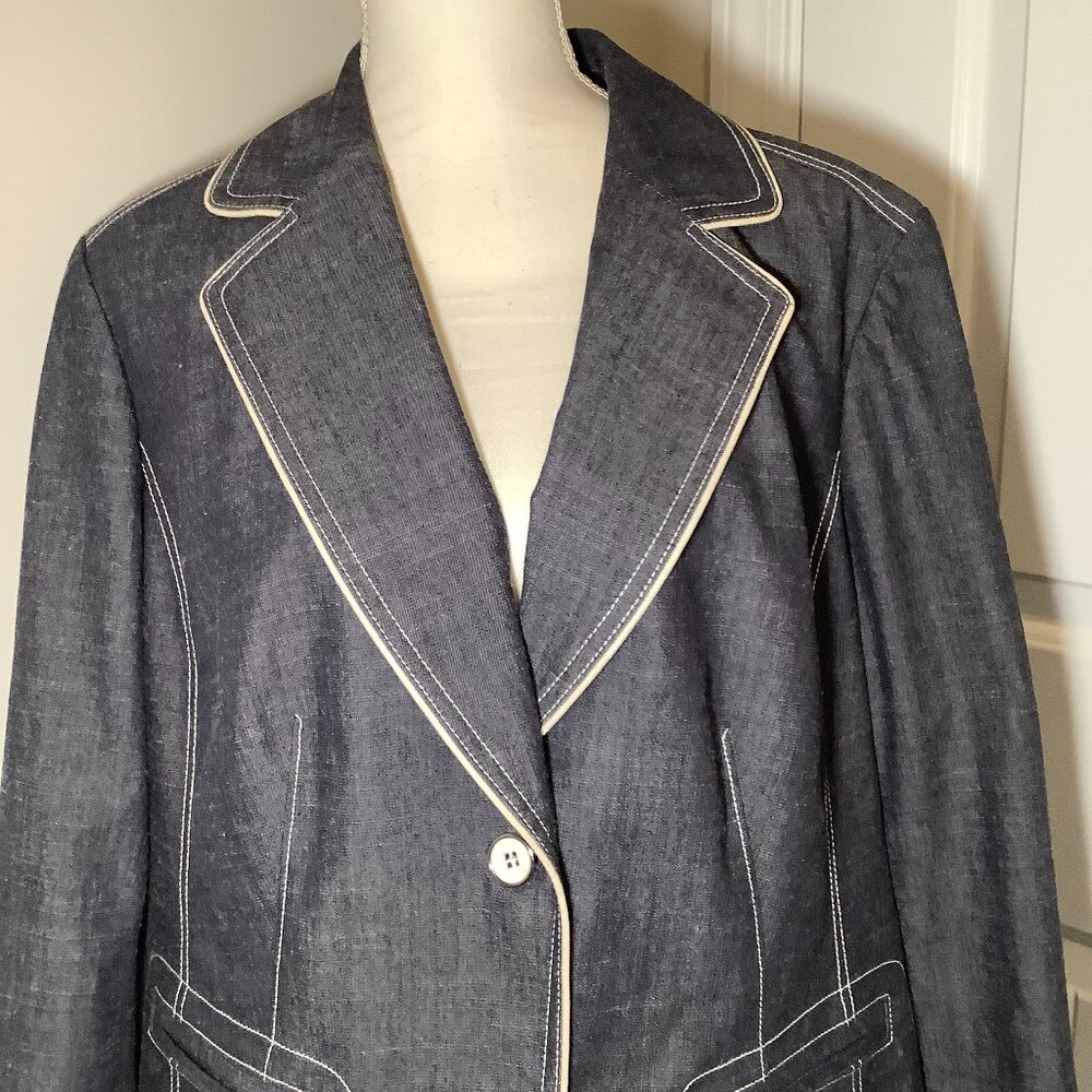 Kasper Women Grey Denim jacket